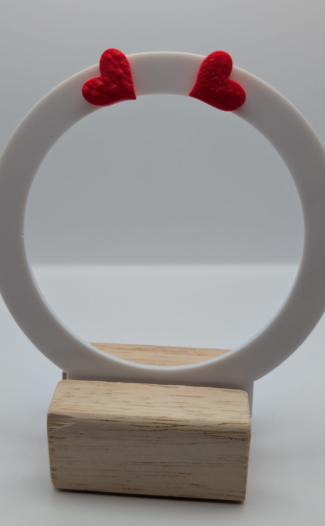 Polymer-Clay Herz-Ohrringe rot