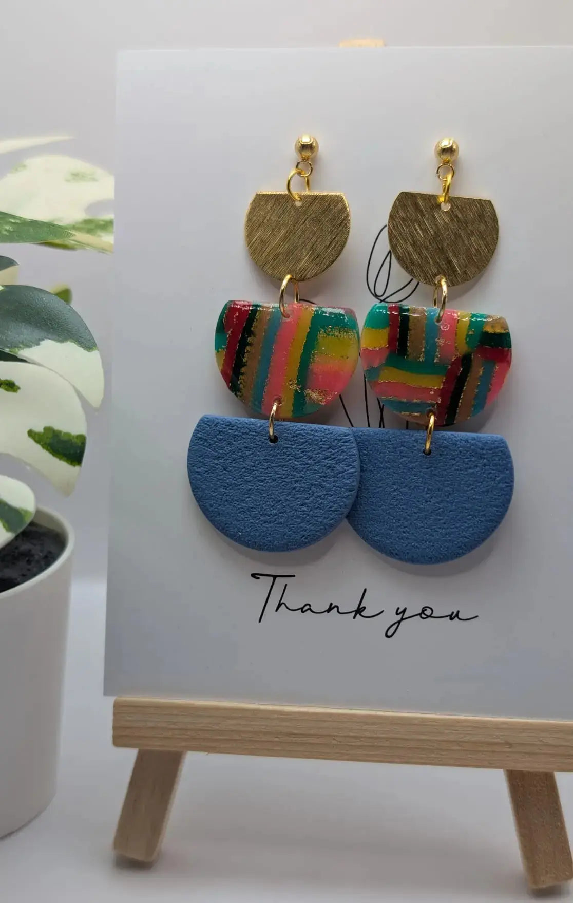 Handgefertigte Statement-Ohrringe – Bunte Eleganz mit einzigartiger Struktur Clayjex