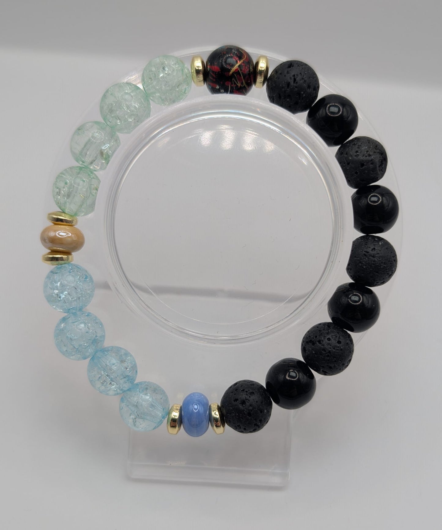 Armband mit Lavastein/Naturstein