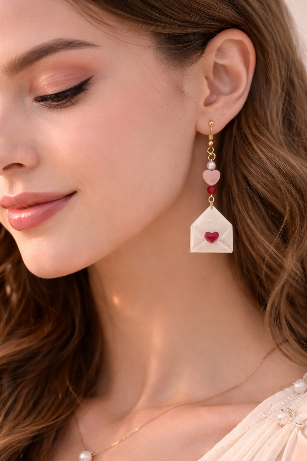 Love Letter Ohrringe – Mini Briefumschlag mit Herz | Handmade Schmuck