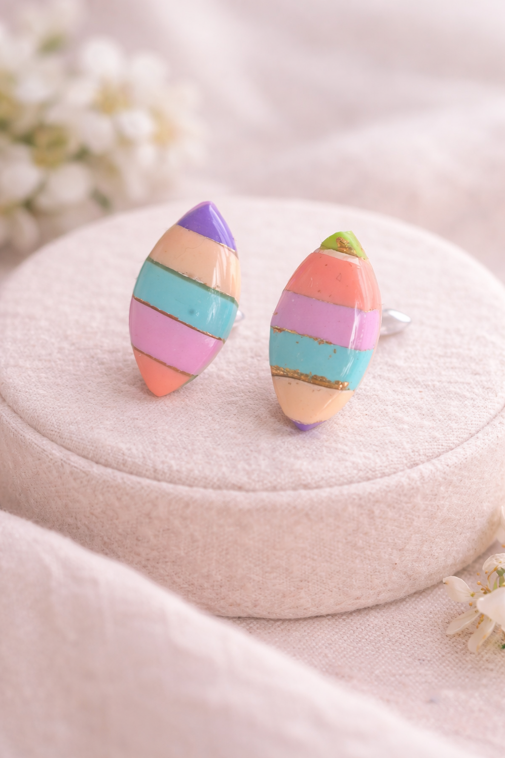 Pastell Ohrstecker aus Polymer Clay – Handgemachte Statement Ohrstecker | ClayJex
