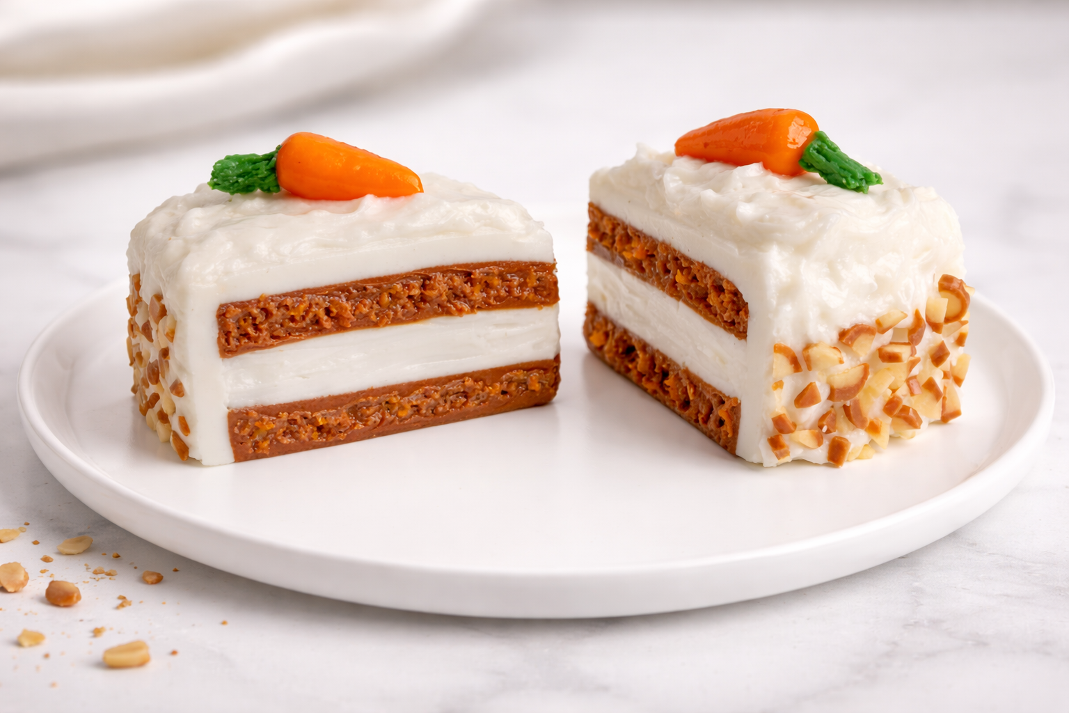 handgemachte karottenkuchen ohrringe aus polymer clay food jewelry