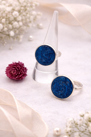 Marmor Ringe aus Silber in verschiedenen Tönen  (verstellbar) Clayjex