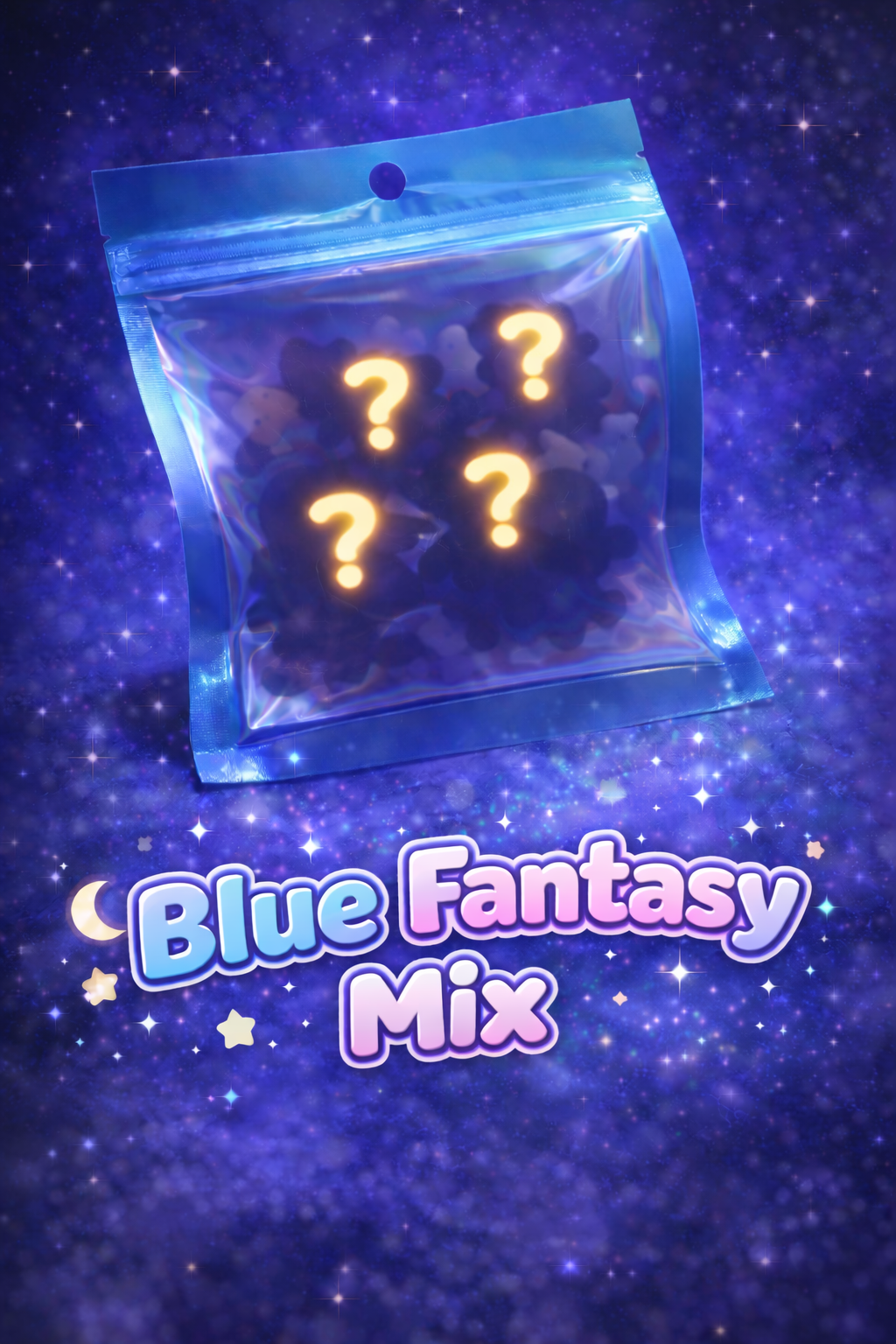 Mystery Charm Box Blue Fantasy Mix mit verdeckten Charms in blauem Fantasy-Design