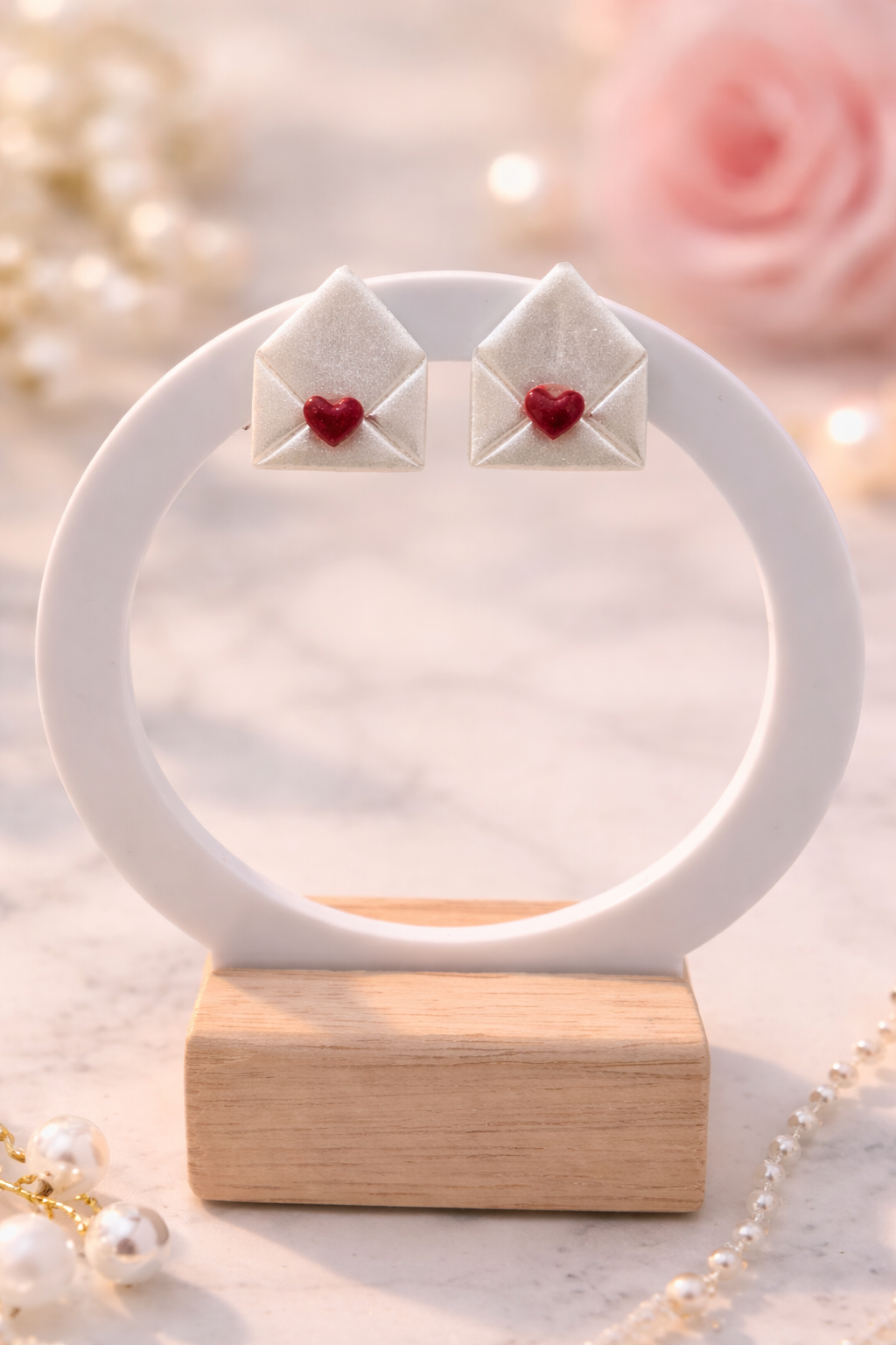 Love Letter Ohrringe – Mini Briefumschlag mit Herz | Handmade Schmuck