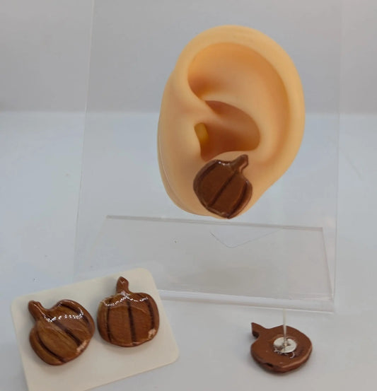 Kürbis Ohrringe  aus Polymer Clay / Statement Ohrringe 