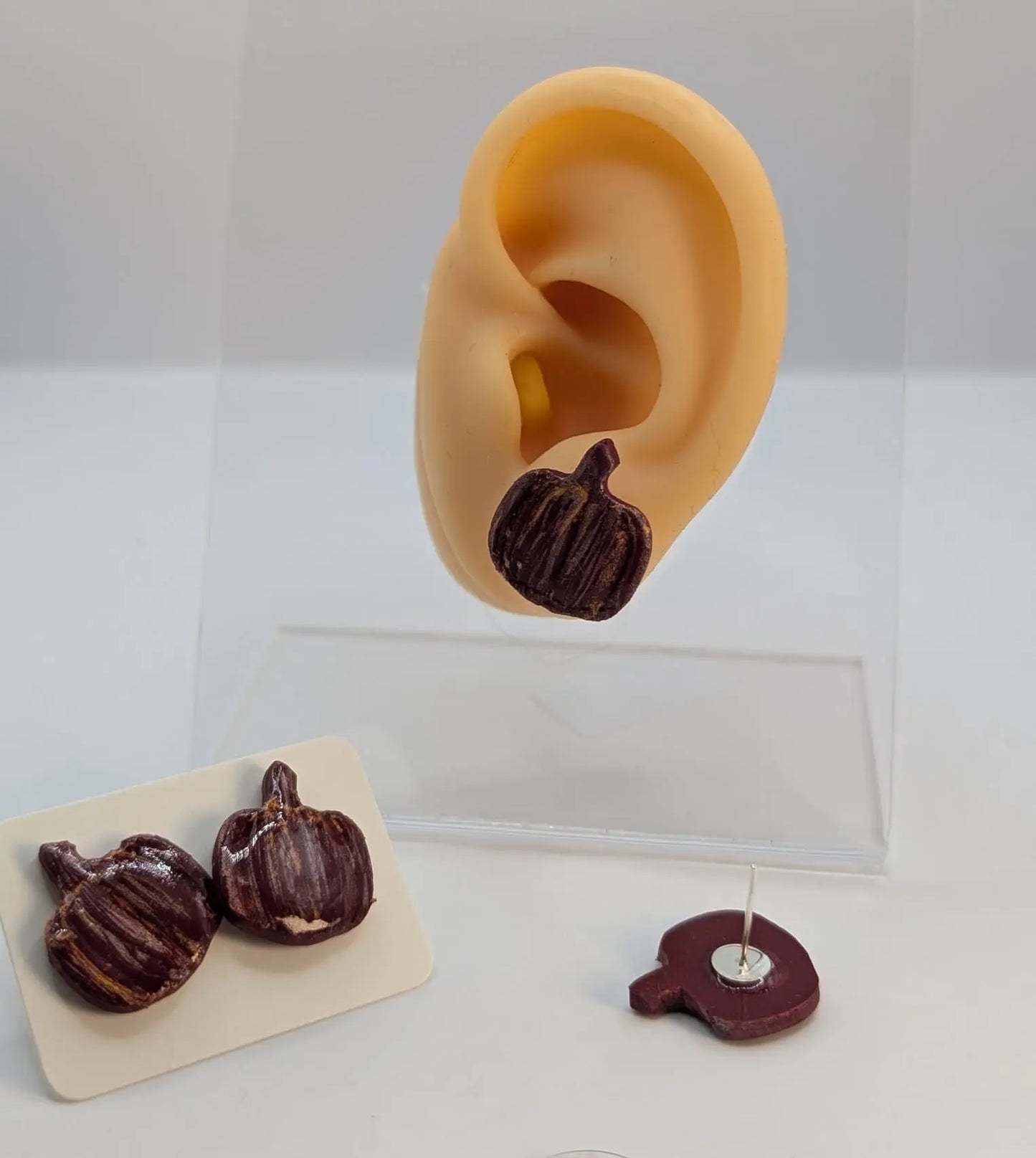 Kürbis Ohrringe  aus Polymer Clay / Statement Ohrringe 