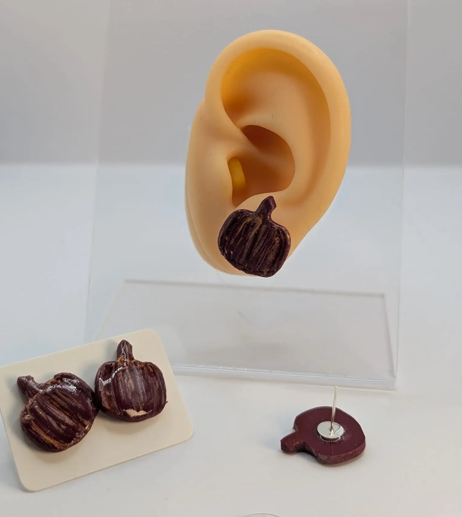 Kürbis Ohrringe  aus Polymer Clay / Statement Ohrringe 