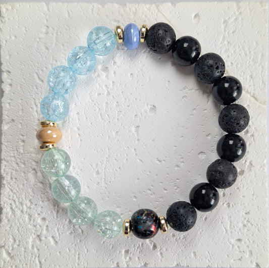 Armband mit Lavastein/Naturstein