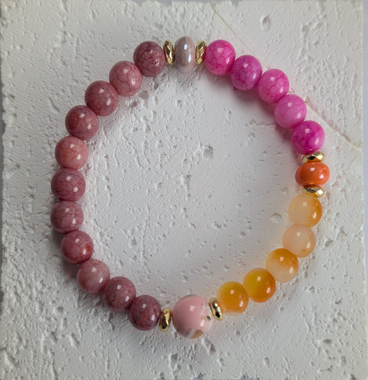 Handgemachtes Armband-Perlenarmband bunt